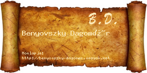 Benyovszky Dagomér névjegykártya